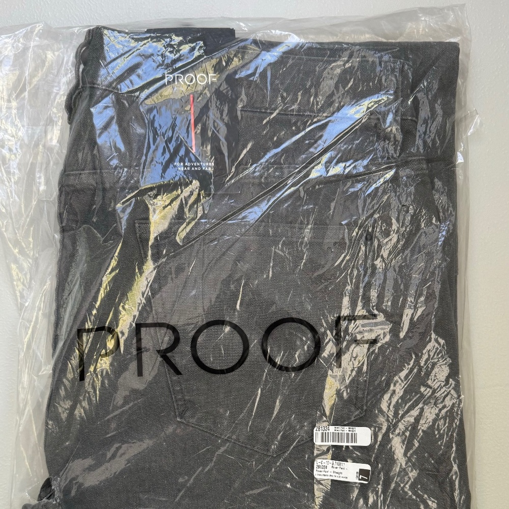 NEW - PROOF Rover Pant - HB Straight in Grey - Size 34 x 32